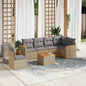 6 Piece Garden Sofa Set With Cushions Poly Rattan