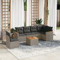 6 Piece Garden Sofa Set With Cushions Poly Rattan