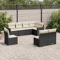8 Piece Garden Sofa Set With Cushions Poly Rattan