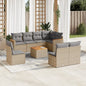 8 Piece Garden Sofa Set With Cushions Poly Rattan