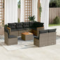 8 Piece Garden Sofa Set With Cushions Poly Rattan