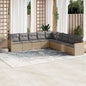 10 Piece Garden Sofa Set With Cushions Poly Rattan