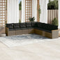 10 Piece Garden Sofa Set With Cushions Poly Rattan