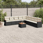 10 Piece Garden Sofa Set With Cushions Poly Rattan