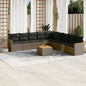 10 Piece Garden Sofa Set With Cushions Poly Rattan