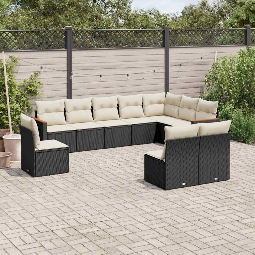 11 Piece Garden Sofa Set With Cushions Poly Rattan
