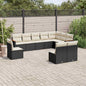 11 Piece Garden Sofa Set With Cushions Poly Rattan