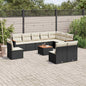 11 Piece Garden Sofa Set With Cushions Poly Rattan