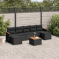 7 Piece Garden Sofa Set With Cushions Poly Rattan