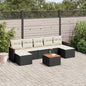 7 Piece Garden Sofa Set With Cushions Poly Rattan