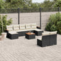 10 Piece Garden Sofa Set With Cushions Poly Rattan
