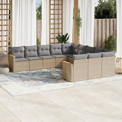 12 Piece Garden Sofa Set With Cushions Poly Rattan