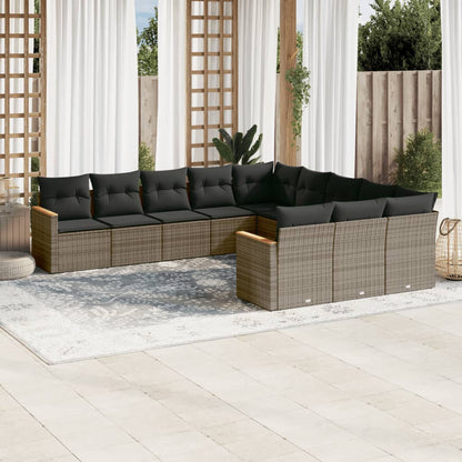 12 Piece Garden Sofa Set With Cushions Poly Rattan