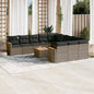 12 Piece Garden Sofa Set With Cushions Poly Rattan
