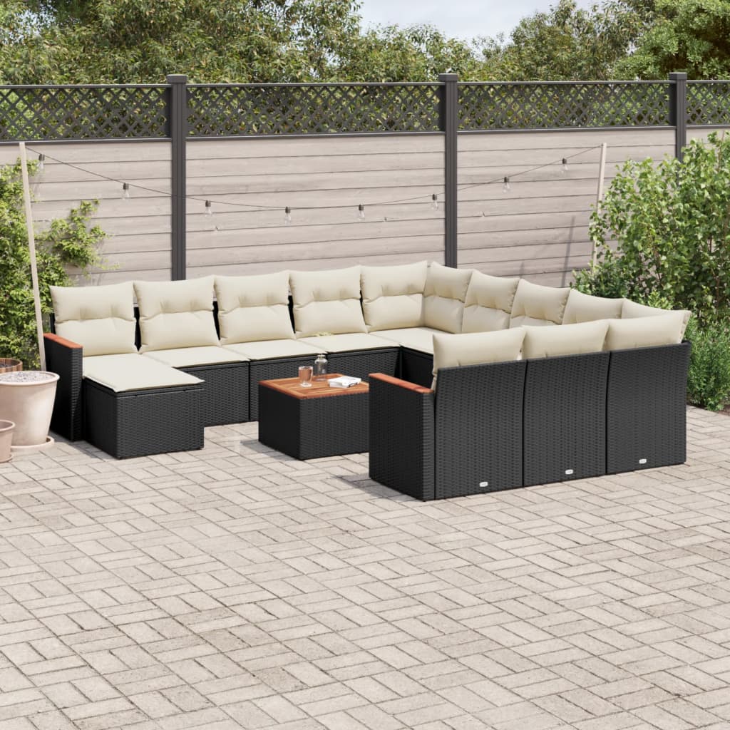 12 Piece Garden Sofa Set With Cushions Poly Rattan