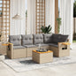 5 Piece Garden Sofa Set With Cushions Black Poly Rattan