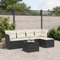 5 Piece Garden Sofa Set With Cushions Poly Rattan