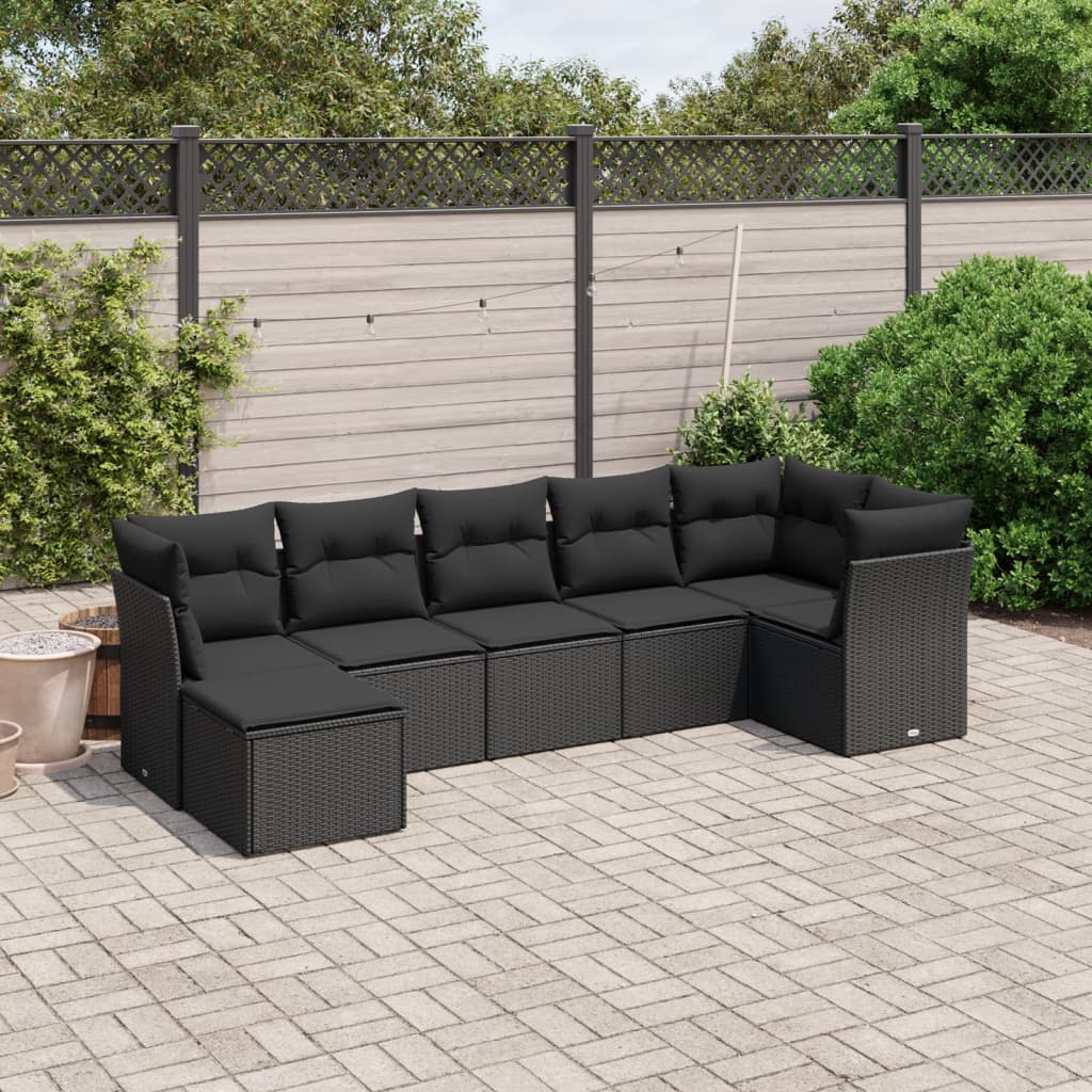 8 Piece Garden Sofa Set With Cushions Poly Rattan
