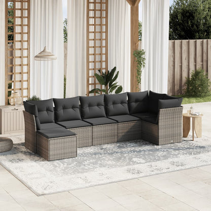 8 Piece Garden Sofa Set With Cushions Poly Rattan