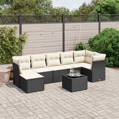 8 Piece Garden Sofa Set With Cushions Poly Rattan