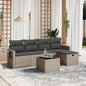 6 Piece Garden Sofa Set With Cushions Poly Rattan