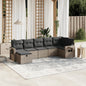 7 Piece Garden Sofa Set With Cushions Poly Rattan