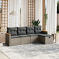 6 Piece Garden Sofa Set With Cushions Poly Rattan