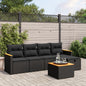 6 Piece Garden Sofa Set With Cushions Poly Rattan
