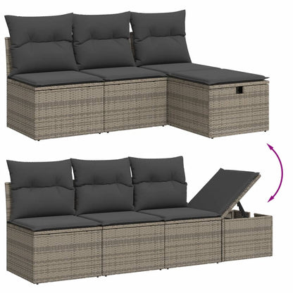 8 Piece Garden Sofa Set With Cushions Poly Rattan