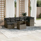 8 Piece Garden Sofa Set With Cushions Poly Rattan