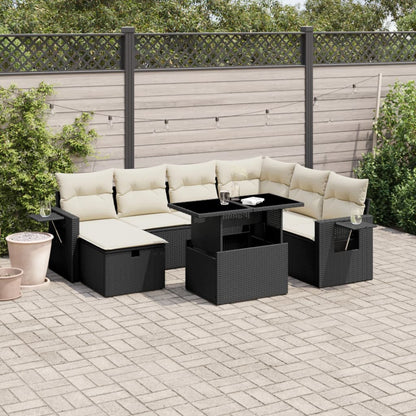 8 Piece Garden Sofa Set With Cushions Poly Rattan