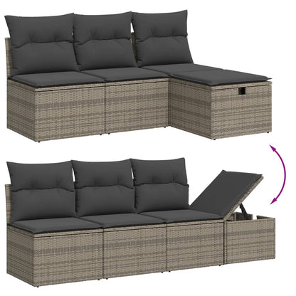 8 Piece Garden Sofa Set With Cushions Poly Rattan