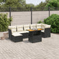 8 Piece Garden Sofa Set With Cushions Grey Poly Rattan