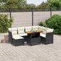 8 Piece Garden Sofa Set With Cushions Grey Poly Rattan