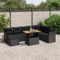 9 Piece Garden Sofa Set With Cushions Poly Rattan