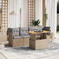 5 Piece Garden Sofa Set With Cushions Poly Rattan