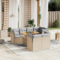 8 Piece Garden Sofa Set With Cushions Grey Poly Rattan