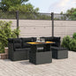 6 Piece Garden Sofa Set With Cushions Poly Rattan