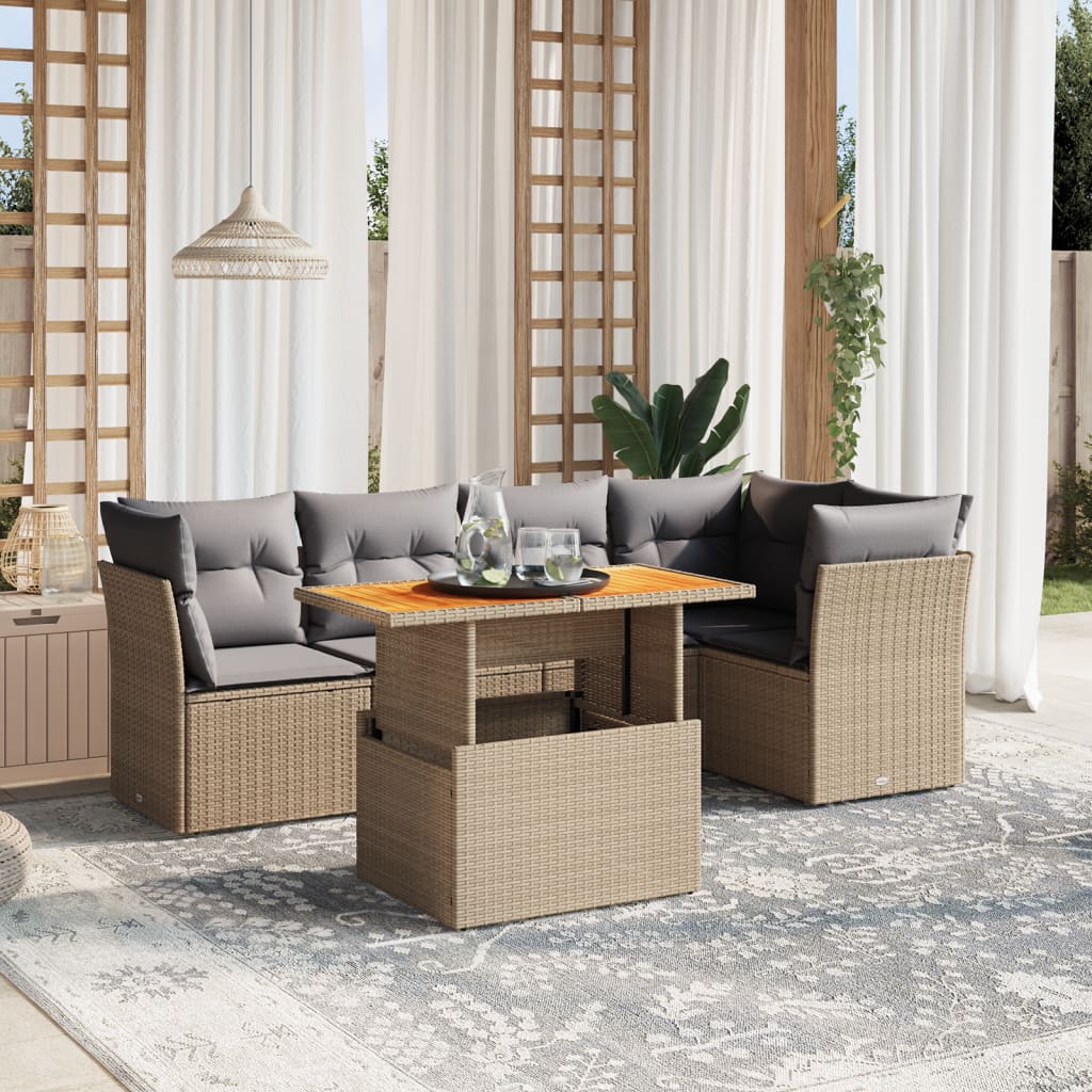 5 Piece Garden Sofa Set With Cushions Grey Poly Rattan
