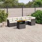 7 Piece Garden Sofa Set With Cushions Grey Poly Rattan