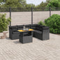 7 Piece Garden Sofa Set With Cushions Grey Poly Rattan