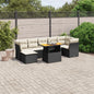 8 Piece Garden Sofa Set With Cushions Grey Poly Rattan