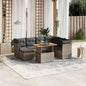 8 Piece Garden Sofa Set With Cushions Grey Poly Rattan