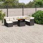 9 Piece Garden Sofa Set With Cushions Poly Rattan