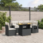 6 Piece Garden Sofa Set With Cushions Grey Poly Rattan