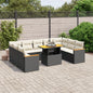 10 Piece Garden Sofa Set With Cushions Poly Rattan
