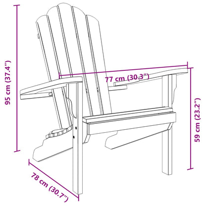 Garden Adirondack Chair 77X78X95 Cm Solid Wood Teak