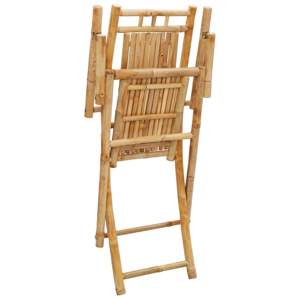 Folding Garden Chairs 4 Pcs 53X66X99 Cm Bamboo