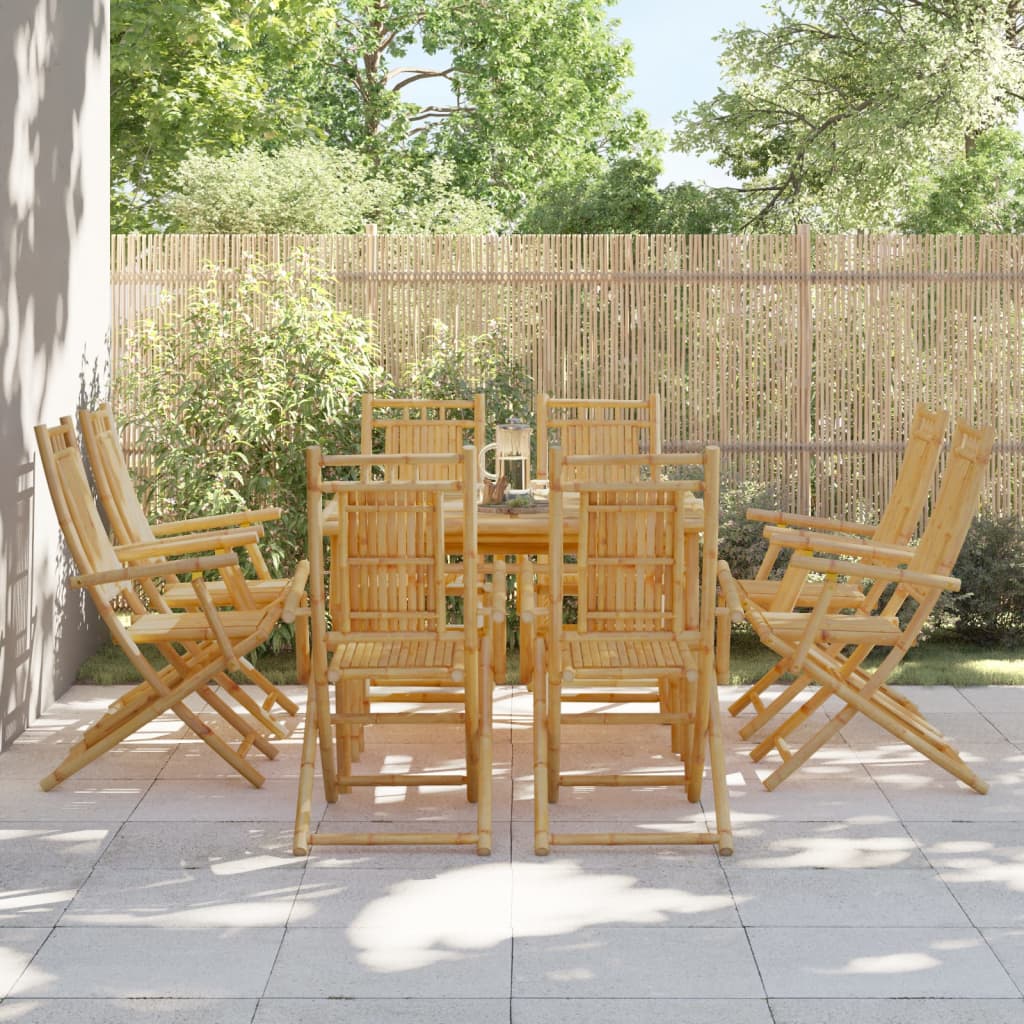 Folding Garden Chairs 4 Pcs 53X66X99 Cm Bamboo