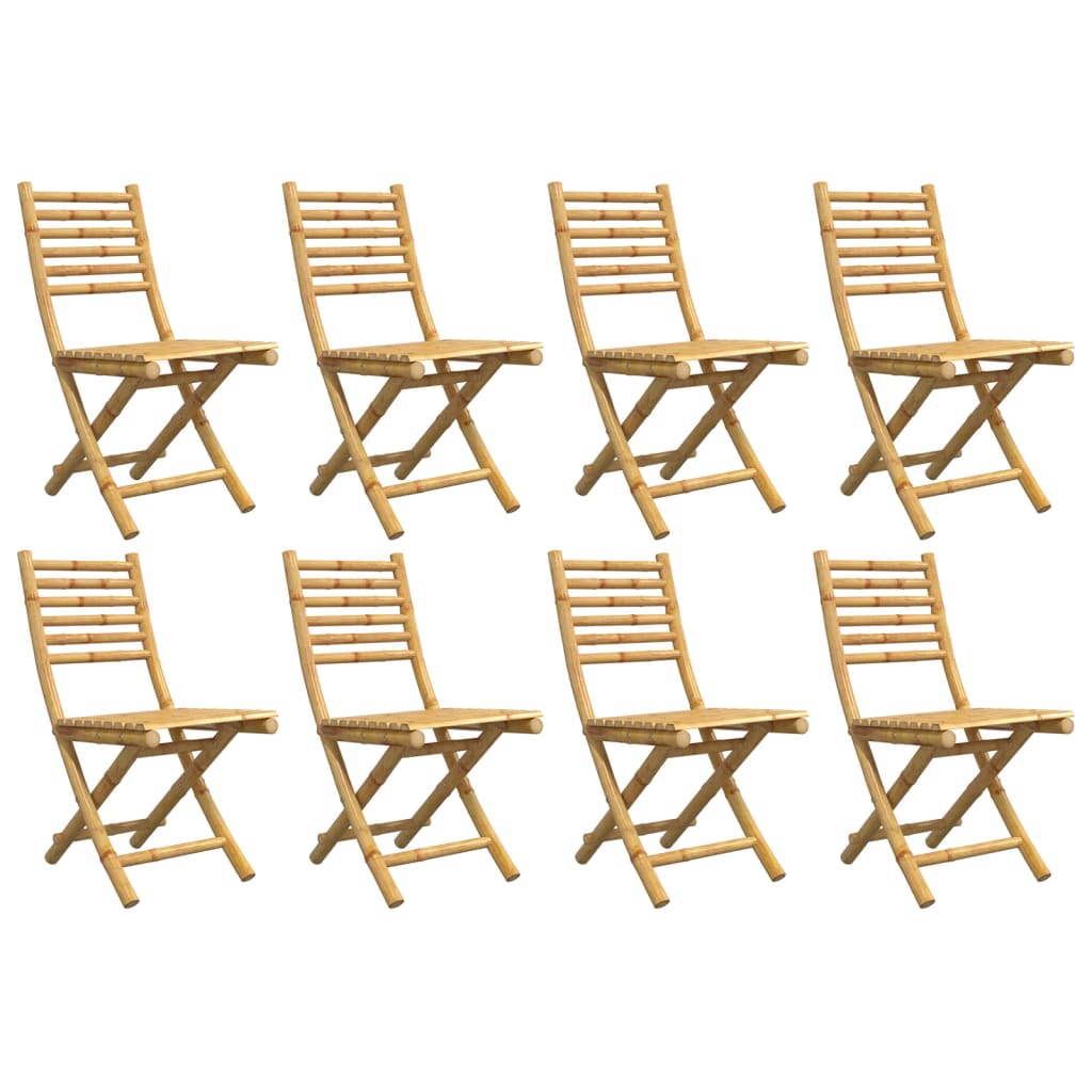 Folding Garden Chairs 8 Pcs 43X54X88 Cm Bamboo